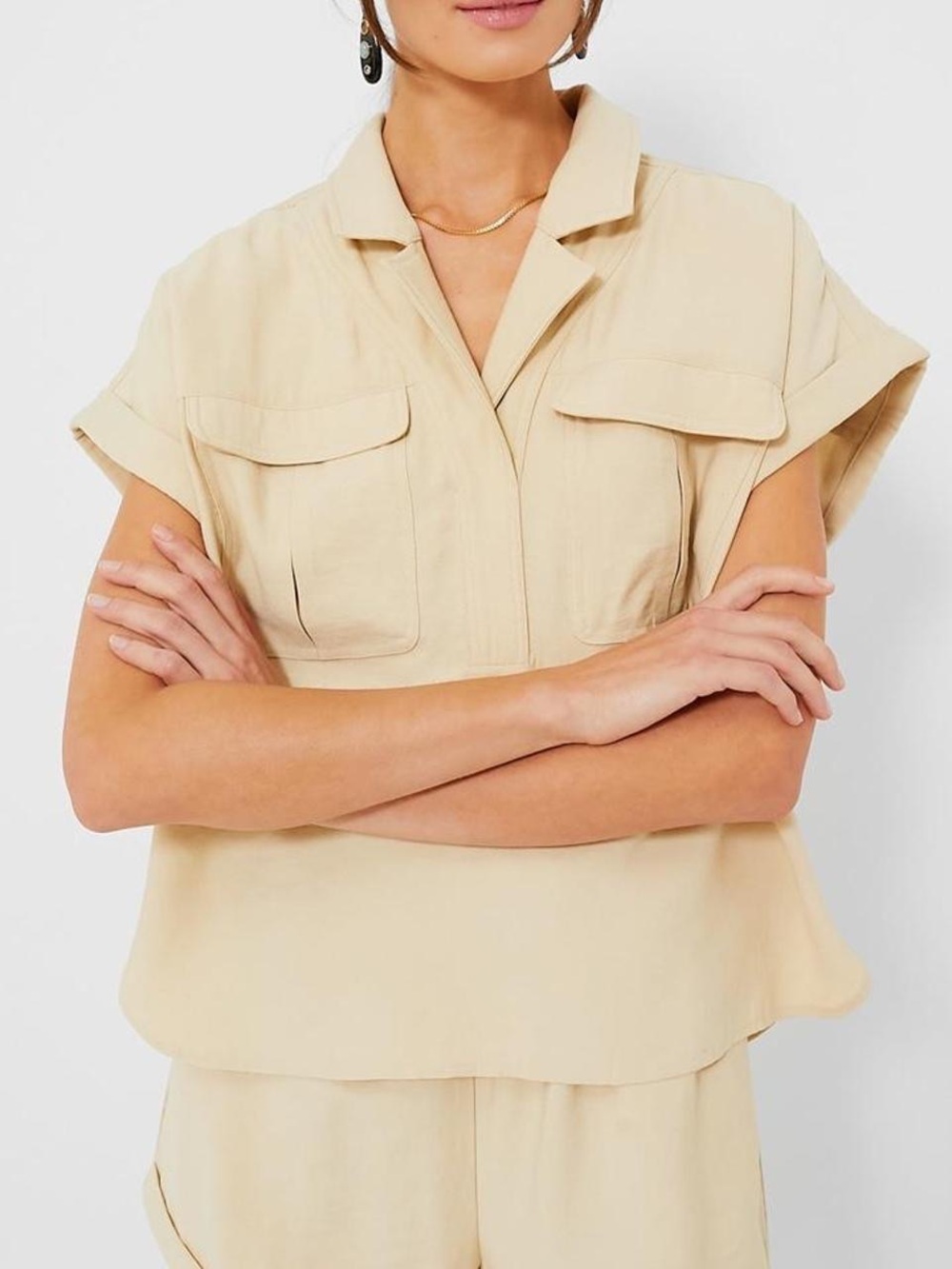 Tuckernuck Scottie Shirt Short-Sleeve Utility Top size S